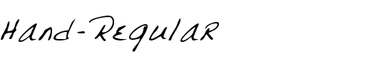 ParkersHand-Regular_英文字体