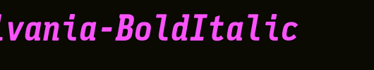 Pennsylvania-BoldItalic_英文字体