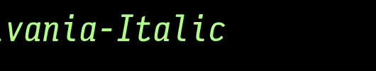 Pennsylvania-Italic_英文字体