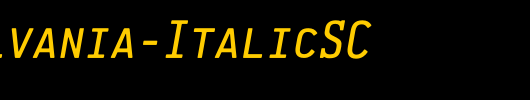 Pennsylvania-ItalicSC_英文字体