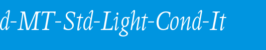 Perrywood-MT-Std-Light-Cond-It_英文字体