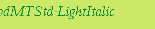 PerrywoodMTStd-LightItalic_英文字体