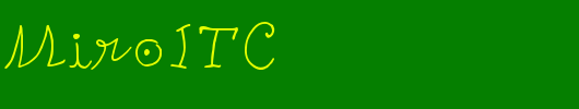 PetersMiroITC_英文字体