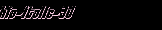 Philadelphia-Italic-3D_英文字体