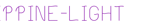 Philippine-Light_英文字体