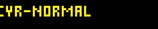 Pixel-Cyr-Normal_英文字体