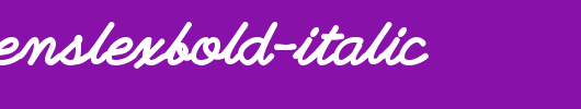PlainPensleXBold-Italic_英文字体