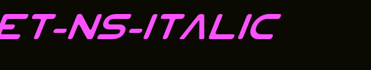 Planet-NS-Italic_英文字体