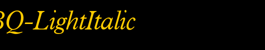 PlantinBQ-LightItalic_英文字体