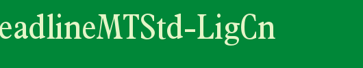 PlantinHeadlineMTStd-LigCn_英文字体