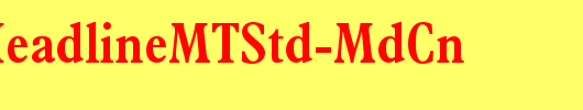 PlantinHeadlineMTStd-MdCn_英文字体