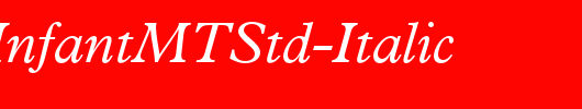 PlantinInfantMTStd-Italic_英文字体