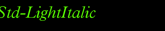 PlantinStd-LightItalic_英文字体