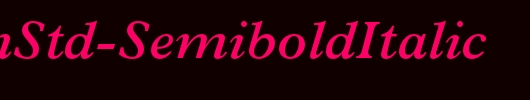 PlantinStd-SemiboldItalic_英文字体