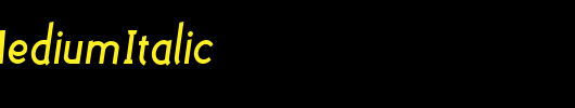 PolymerMediumItalic_英文字体