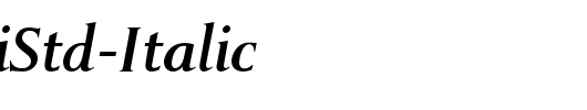 PompeiStd-Italic_英文字体