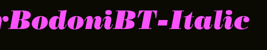 PosterBodoniBT-Italic_英文字体