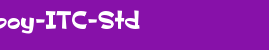 Posterboy-ITC-Std_英文字体