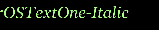 PoynterOSTextOne-Italic_英文字体