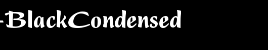 Present-BlackCondensed_英文字体