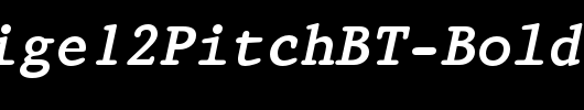 Prestige12PitchBT-BoldItalic_英文字体