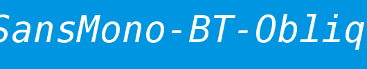 PrimaSansMono-BT-Oblique_英文字体