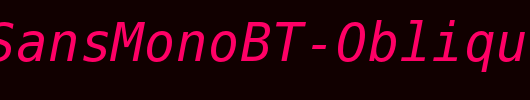 PrimaSansMonoBT-Oblique_英文字体
