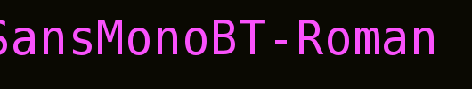 PrimaSansMonoBT-Roman_英文字体