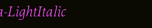 Proforma-LightItalic_英文字体
