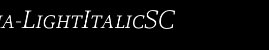 Proforma-LightItalicSC_英文字体