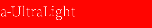 Proforma-UltraLight_英文字体