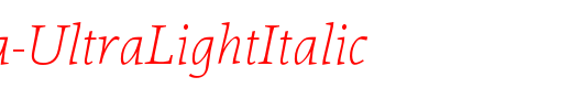 Proforma-UltraLightItalic_英文字体