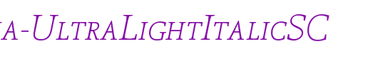 Proforma-UltraLightItalicSC_英文字体