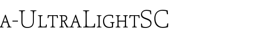 Proforma-UltraLightSC_英文字体
