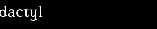 Pterra-dactyl_英文字体