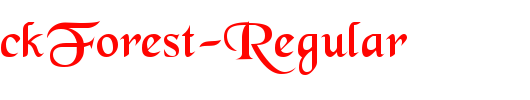 QTBlackForest-Regular_英文字体