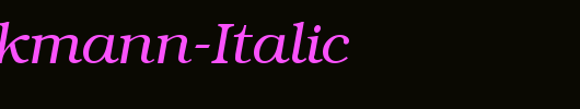 QTBookmann-Italic_英文字体