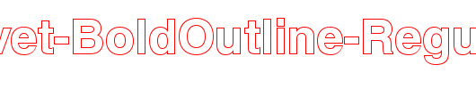 QTHelvet-BoldOutline-Regular_英文字体