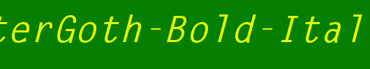 QTLetterGoth-Bold-Italic_英文字体