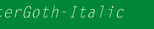 QTLetterGoth-Italic_英文字体