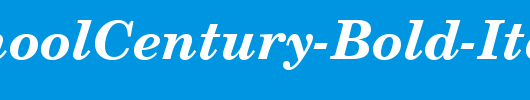 QTSchoolCentury-Bold-Italic_英文字体