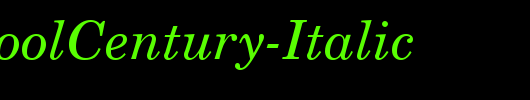 QTSchoolCentury-Italic_英文字体