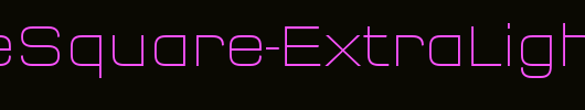 QTypeSquare-ExtraLight_英文字体