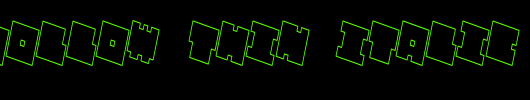 QUBE-HOLLOW-THIN-ITALIC_英文字体