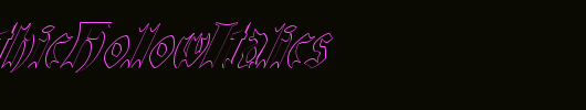 QuaelGothicHollowItalics_英文字体