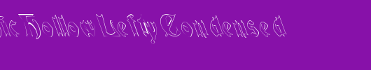 QuaelGothicHollowLeftyCondensed_英文字体