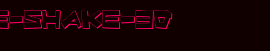 Quake-Shake-3D_英文字体