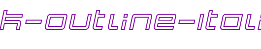Quark-Outline-Italic_英文字体