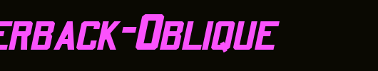 Quarterback-Oblique_英文字体