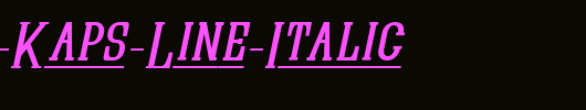 Quastic-Kaps-Line-Italic_英文字体